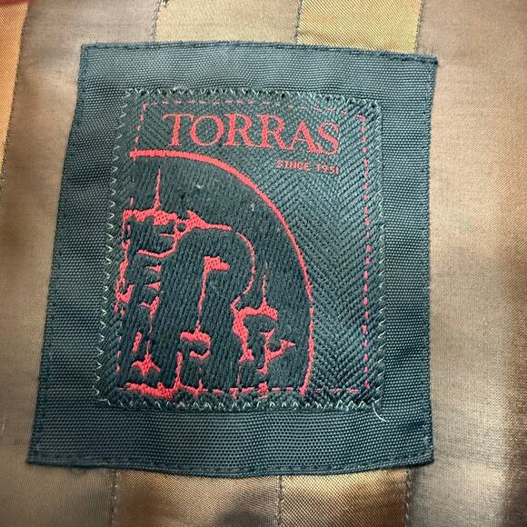 Torras Wool Leather Trim Jacket Black L Plaid Lined Spain Luxury Coat - Picture 3 of 9